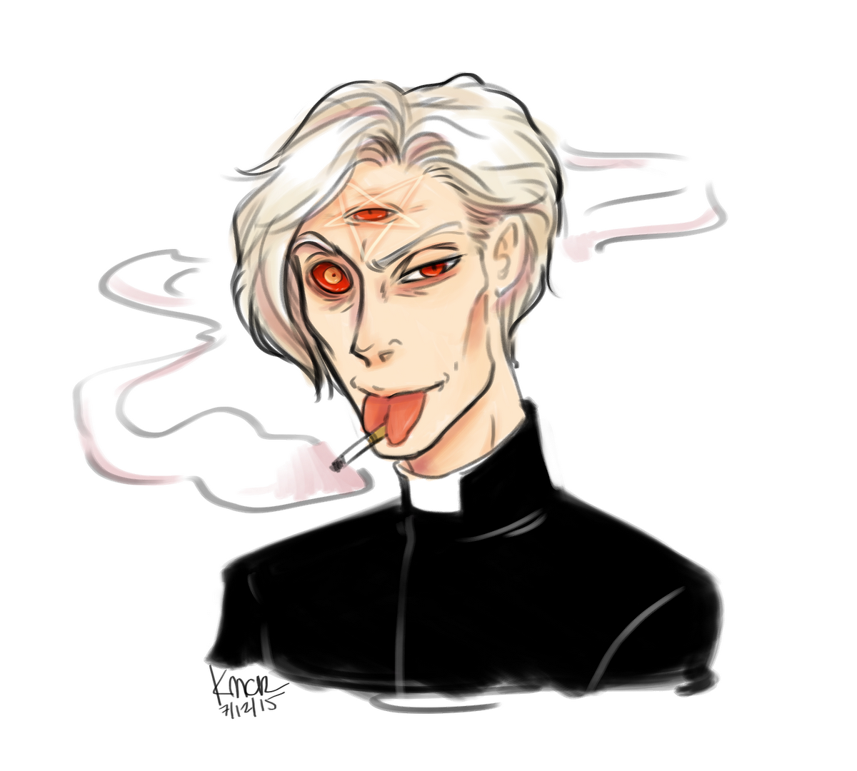 священник арты. священник и демон слэш.